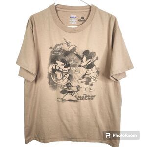 Hanes Beefy Disney Parks Mickey Mouse The Galllopin' Gaucho Short Sleeve Tee L